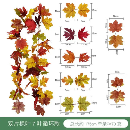 Vibrant autumn harvest hanging decoration living room leaf garland