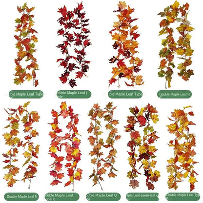 Vibrant autumn harvest hanging decoration living room leaf garland