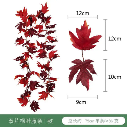 Vibrant autumn harvest hanging decoration living room leaf garland