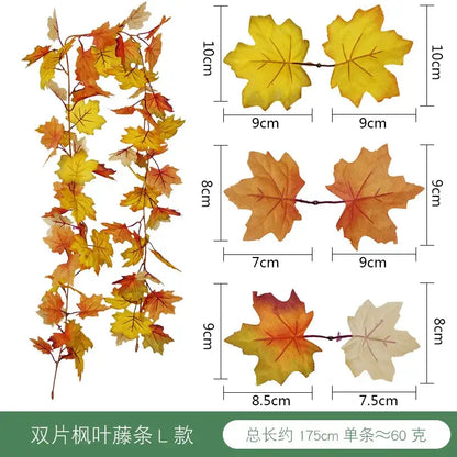 Vibrant autumn harvest hanging decoration living room leaf garland