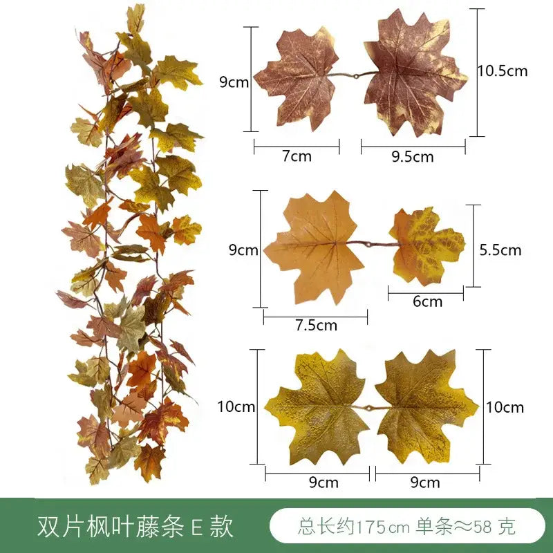 Vibrant autumn harvest hanging decoration living room leaf garland