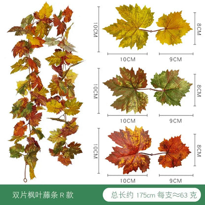 Vibrant autumn harvest hanging decoration living room leaf garland