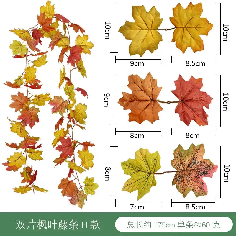 Vibrant autumn harvest hanging decoration living room leaf garland