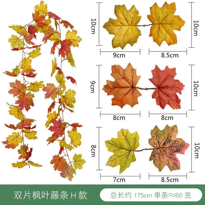 Vibrant autumn harvest hanging decoration living room leaf garland