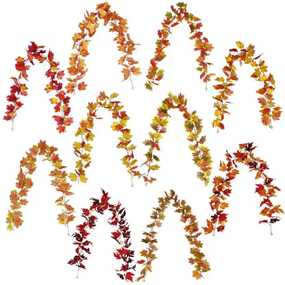 Vibrant autumn harvest hanging decoration living room leaf garland