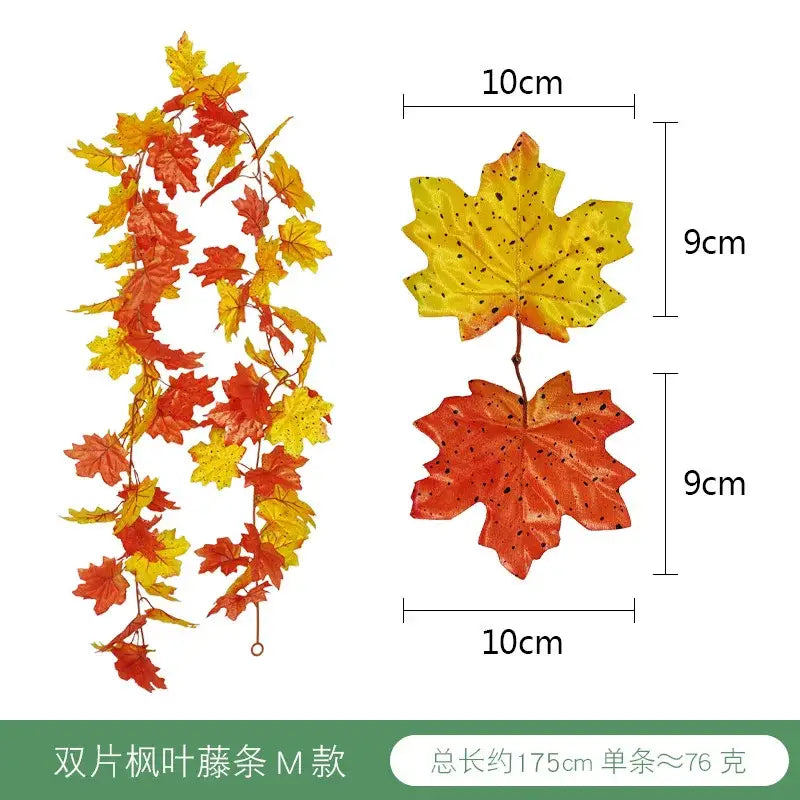 Vibrant autumn harvest hanging decoration living room leaf garland