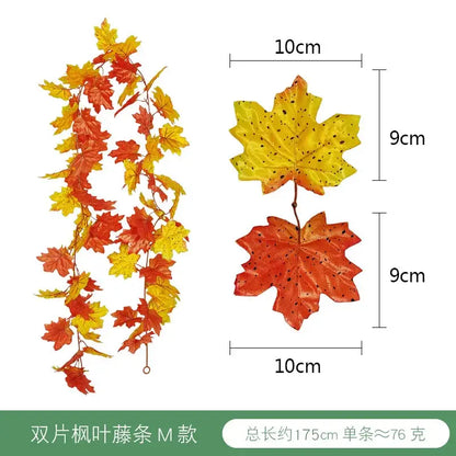 Vibrant autumn harvest hanging decoration living room leaf garland