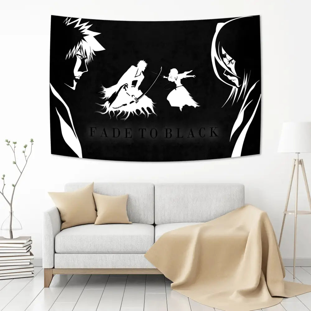 Vibrant bleach japan anime tapestry bedroom wall hanging