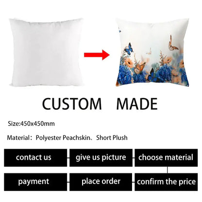 Vibrant butterfly flower pillow case living room cushion cover
