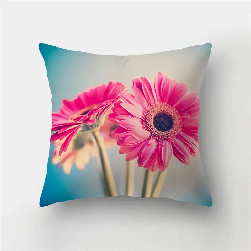 Vibrant butterfly flower pillow case living room cushion cover