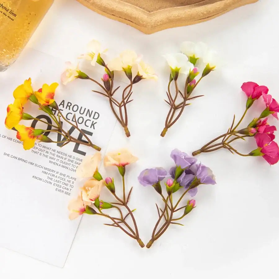 Vibrant cherry blossom artificial flowers living room floral decor
