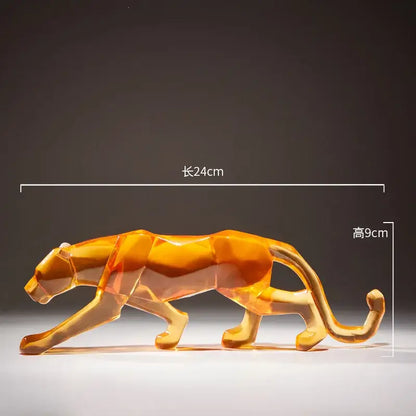 Vibrant glitter animal sculptures – living room leopard cheetah decor