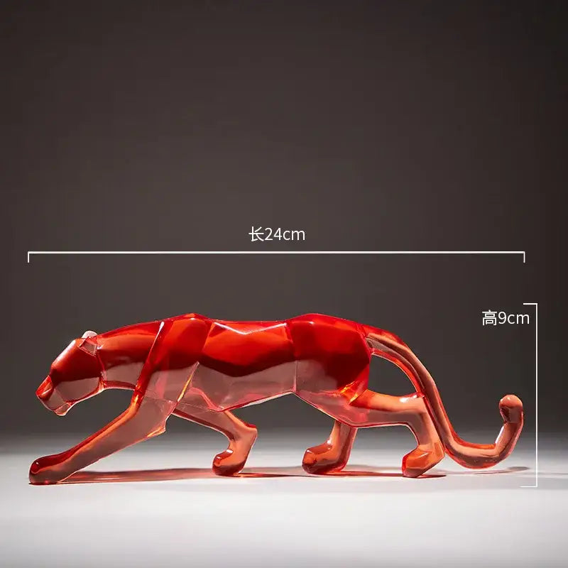Vibrant glitter animal sculptures – living room leopard cheetah decor