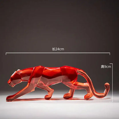Vibrant glitter animal sculptures – living room leopard cheetah decor