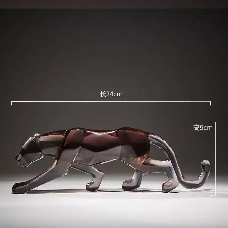 Vibrant glitter animal sculptures – living room leopard cheetah decor
