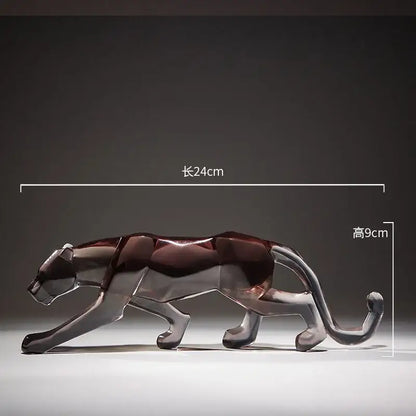 Vibrant glitter animal sculptures – living room leopard cheetah decor