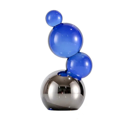 Vibrant glossy crystal bubble decor spheres – living room glass art