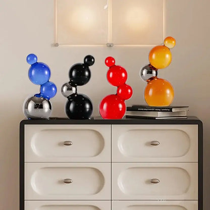 Vibrant glossy crystal bubble decor spheres – living room glass art