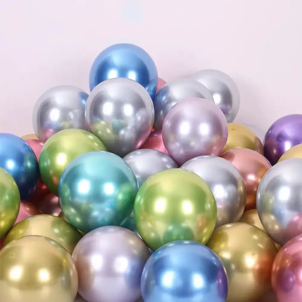 Vibrant metallic latex confetti balloon set for party decor