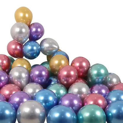 Vibrant metallic latex confetti balloon set for party decor