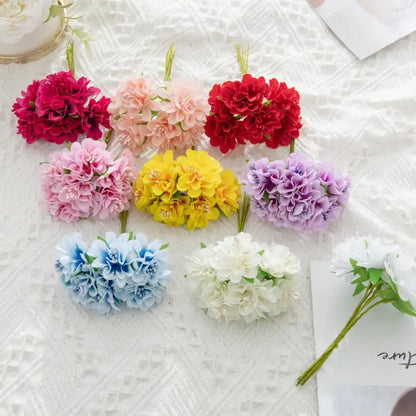 Vibrant multicolor artificial flower stamen bouquet for living room decor