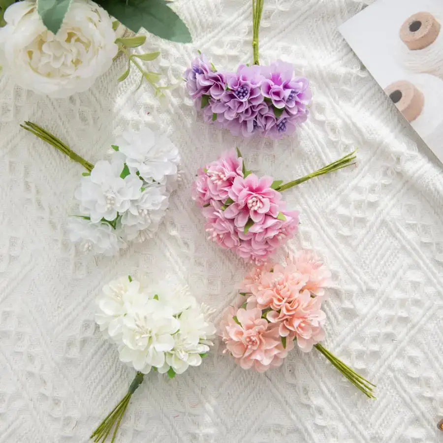 Vibrant multicolor artificial flower stamen bouquet for living room decor