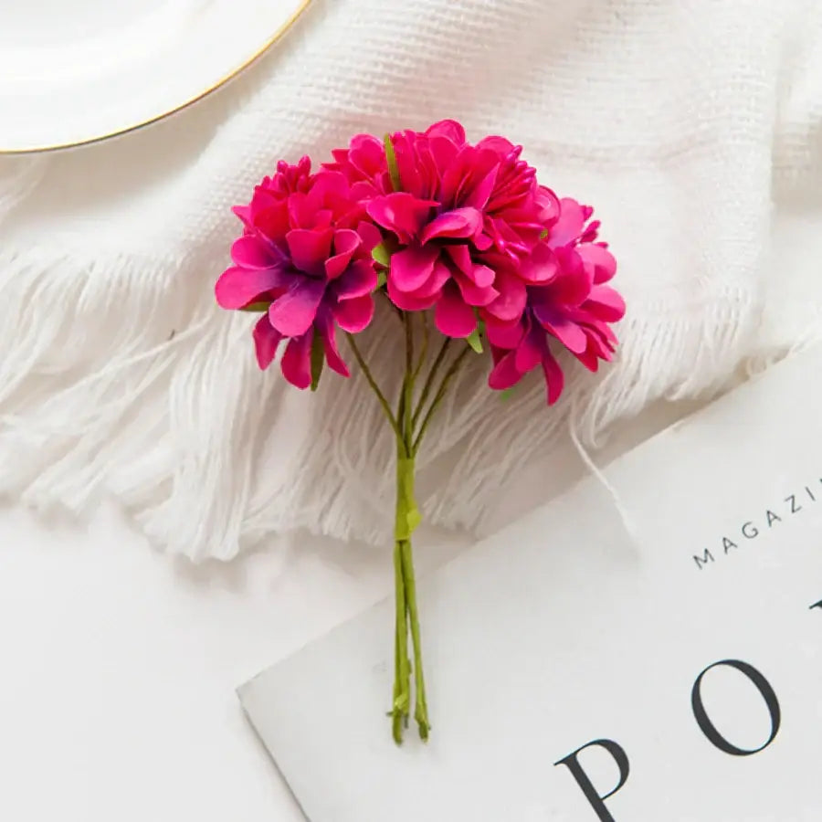Vibrant multicolor artificial flower stamen bouquet for living room decor