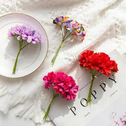 Vibrant multicolor artificial flower stamen bouquet for living room decor