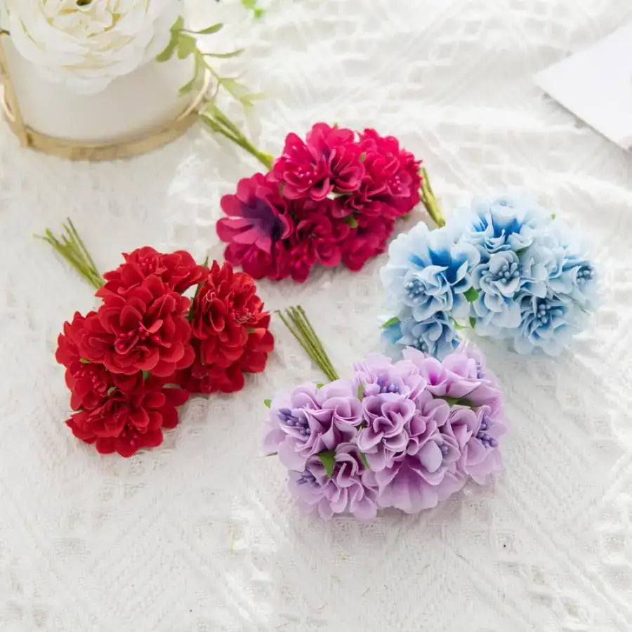 Vibrant multicolor artificial flower stamen bouquet for living room decor