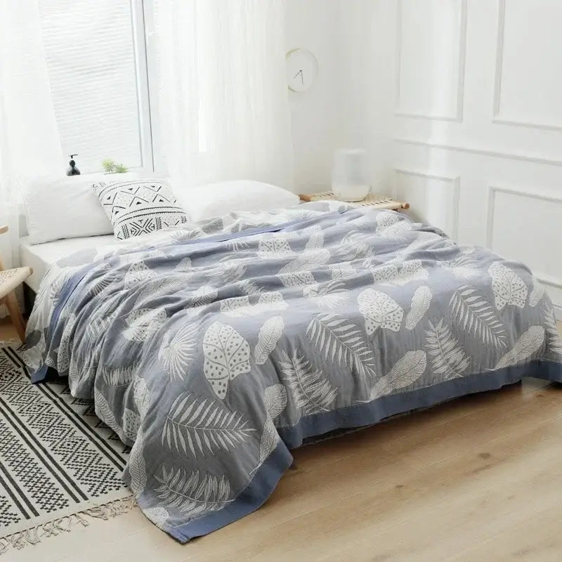 Vibrant orange & gold geometric nordic throw blanket bedroom bedspread
