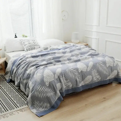 Vibrant orange & gold geometric nordic throw blanket bedroom bedspread
