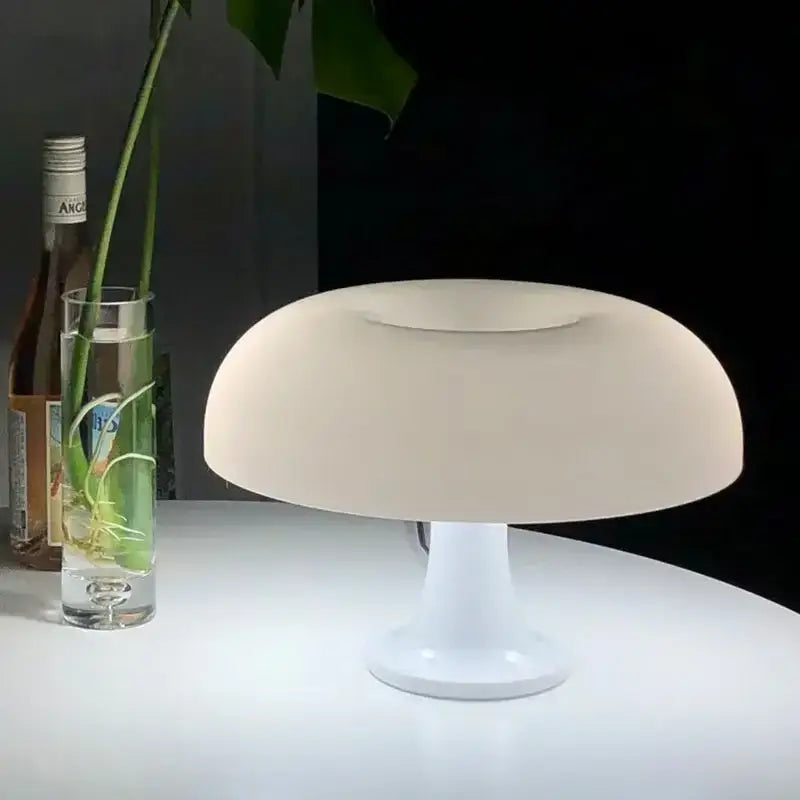 Vibrant orange mushroom desk night light bedroom lamp