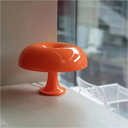 Vibrant orange mushroom desk night light bedroom lamp
