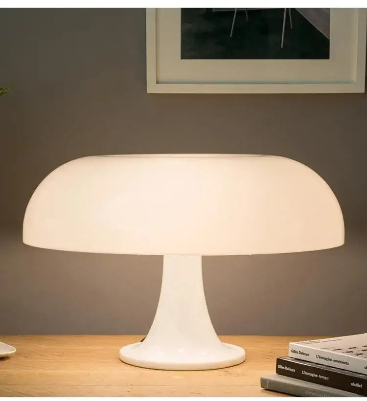 Vibrant orange mushroom desk night light bedroom lamp
