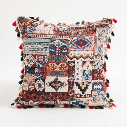 Vibrant patchwork ethnic boho throw pillow covers living room decor