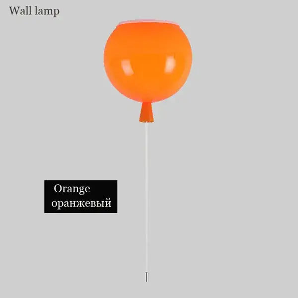 Vibrant red orange & yellow balloon lamps wall light for bedroom