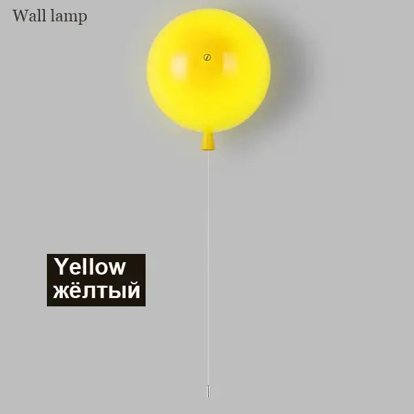 Vibrant red orange & yellow balloon lamps wall light for bedroom