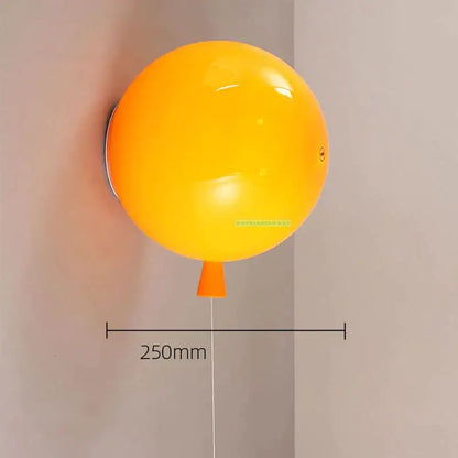 Vibrant red orange & yellow balloon lamps wall light for bedroom