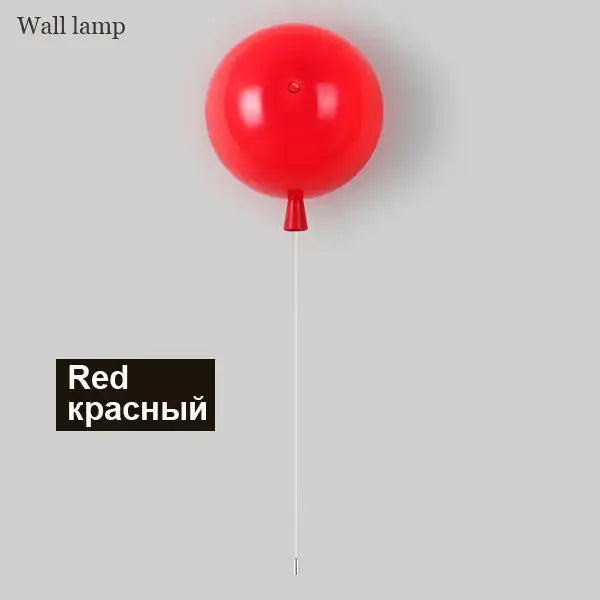 Vibrant red orange & yellow balloon lamps wall light for bedroom