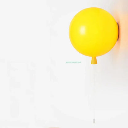 Vibrant red orange & yellow balloon lamps wall light for bedroom