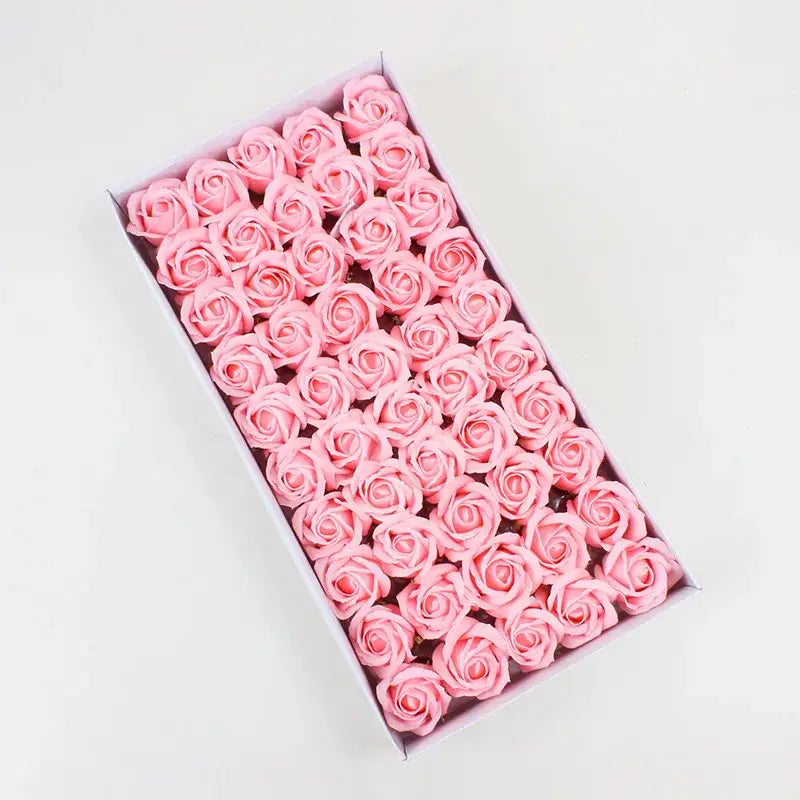 Vibrant red rose bath flower set bathroom decor soap flowers