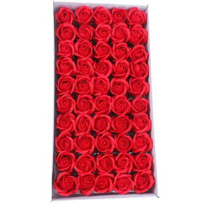 Vibrant red rose bath flower set bathroom decor soap flowers