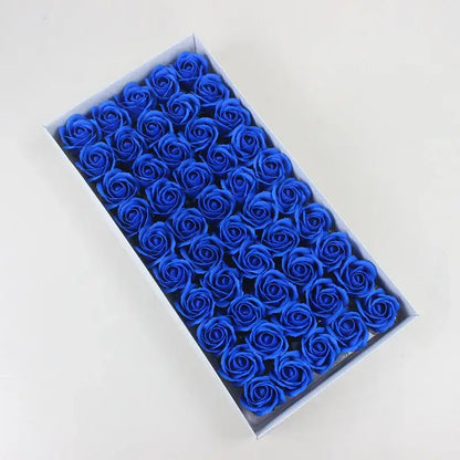 Vibrant red rose bath flower set bathroom decor soap flowers
