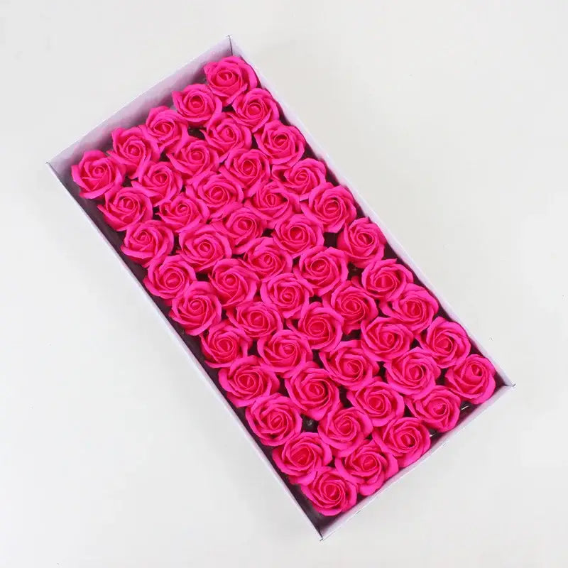 Vibrant red rose bath flower set bathroom decor soap flowers