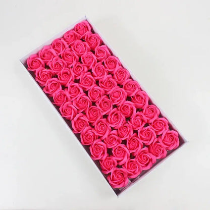 Vibrant red rose bath flower set bathroom decor soap flowers