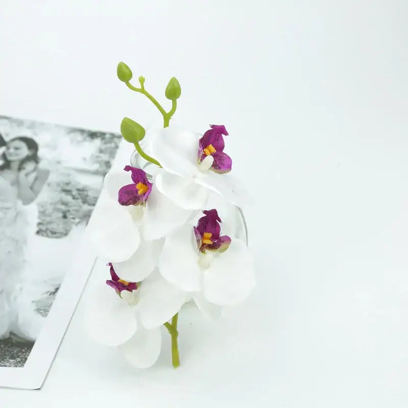 Vibrant silk butterfly orchid bouquet for wedding and home decor