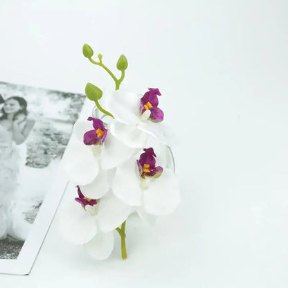 Vibrant silk butterfly orchid bouquet for wedding and home decor