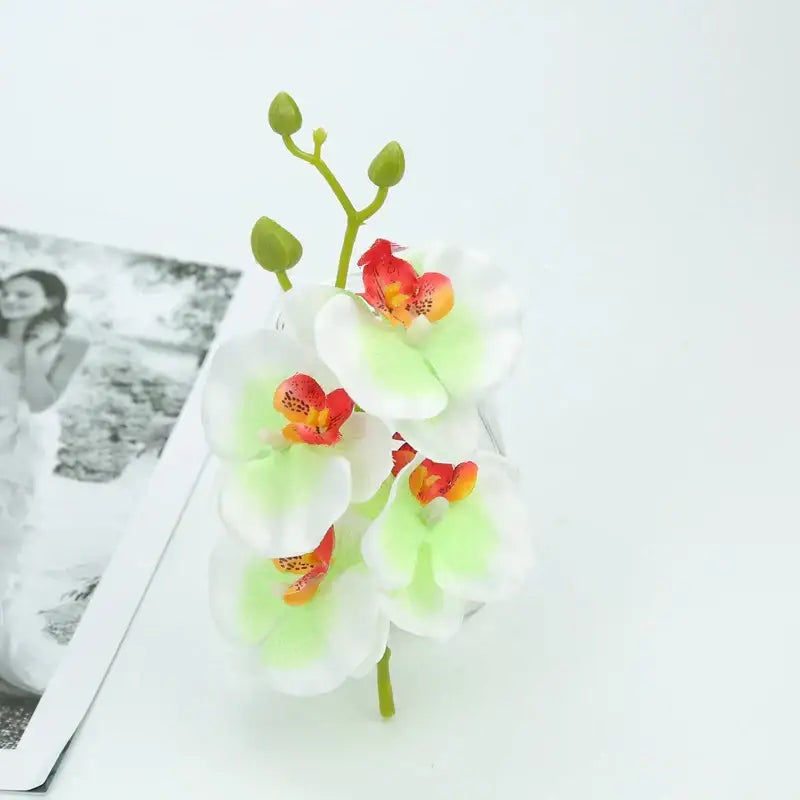 Vibrant silk butterfly orchid bouquet for wedding and home decor