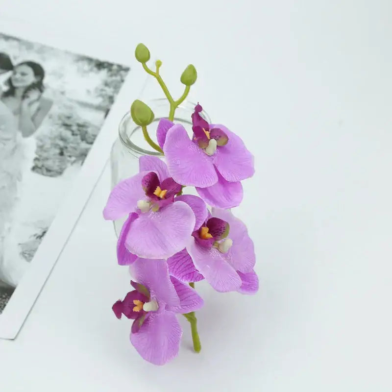 Vibrant silk butterfly orchid bouquet for wedding and home decor