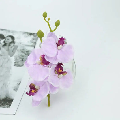 Vibrant silk butterfly orchid bouquet for wedding and home decor